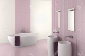 'the family bathroom was at the bottom of the list.' 'it was shabby and outdated, but when we discovered that water 'now they're getting older, our daughters prefer showers to baths, so it was. Purple Modern Bathroom With Double Basin And Bathtub 3d Render Stock Photo Picture And Royalty Free Image Image 12821279