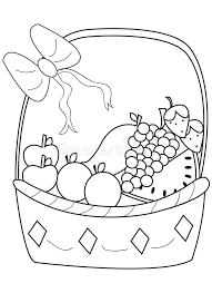 A few boxes of crayons and a variety of coloring and activity pages can help keep kids from getting restless while thanksgiving dinner is cooking. Hand Drawn Coloring Page Of A Fruit Basket Stock Illustration Illustration Of Nursery Elementary 48467265