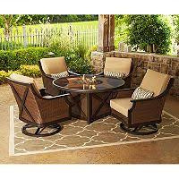 Shop our vast selection of products and best online deals. Member S Mark Berkeley 5 Piece Fire Chat Set Sam S Club Modern Outdoor Furniture Outdoor Furniture Sets Fire Pit Sets