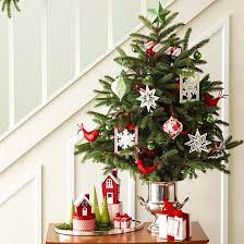 Pretty Holiday Decorating Ideas For Even The Smallest Spaces Easy Christmas Decorations Tabletop Christmas Tree Small Christmas Trees
