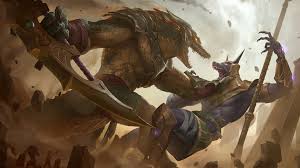 Erschaffe zahllose fahrzeuge und kämpfe mit ihnen Renekton Vs Nasus Lol Legends Of Runeterra Wallpaper 4k 5 3134