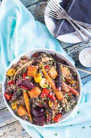 Roasted Vegetable And Quinoa Salad Roasted Vegetable Salad Roasted Vegetables Salad With Sweet Potato