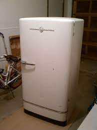 1950's restored coldspot refrigerator tastefully replaced utilizing quality automotive finishes, 4 layers of turquoise and cream paint give it an the slim fridge is designed for smaller spaces and features our trademark vintage appeal. General Electric Refrigerator Vintage Fridge Freezer Combo