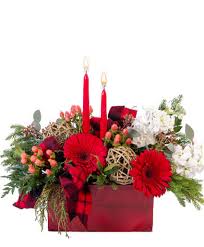 Cozy Amp Comfy Candle Centerpiece Christmas Flower Shop Network