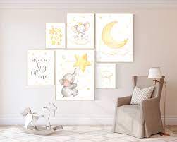 Nursery Decor Elephant Nursery Wall Art Neutral Twinkle Etsy In 2021 Baby Room Wall Baby Wall Art Elephant Nursery Wall