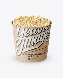 Large Kraft Paper Popcorn Bucket Mockup High Angle Shot In Cup Bowl Mockups On Yellow Images Object Mockups In 2020 Mockup Psd Mockup Free Psd Mockup Downloads
