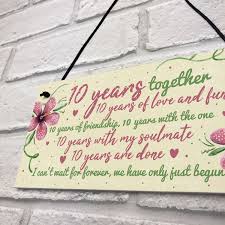 So, we have completed the top 10 gift options for the first month anniversary for him. Celebrations Occasions 10 Year Anniversary Gift Boyfriend Girlfriend Him Her 10 Year Anniversary Plaque Home Furniture Diy