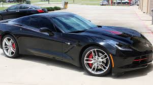2020 Corvette Stingray Black And White Red Accent Graphics On Black Corvette Car Wrap Custom Cars Black Corvette