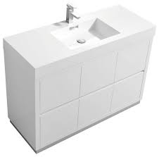 Check spelling or type a new query. Bliss 48 Free Standing Bathroom Vanity Modern Bathroom Vanities And Sink Consoles By Kubebath Llc Houzz