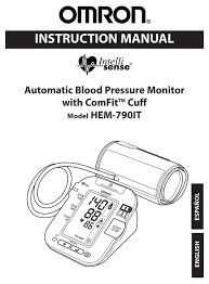 Clear memory omron blood oressure. Omron Hem 790it Instruction Manual Pdf Download Manualslib