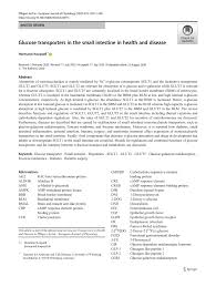 Pdf Glucose Transporters In The Small Intestine In Health And Disease