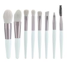 8pcs Makeup Brushes Pro Pink Brush Set Powder Eyeshadow Blending Eyeliner Eyelash Eyebrow Make Up Beauty Cosmestic Brushes Shopee Brasil