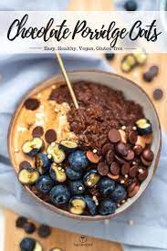 Chocolate Oatmeal Porridge Vegan Oatmeal Recipe Two Spoons Recipe Chocolate Oatmeal Healthy Vegan Snacks Chocolate Porridge