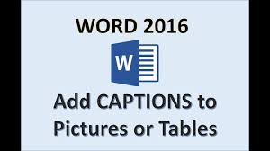 Word 2016 Picture Captions How To Insert A Text Caption In An Image Ms Office Microsoft Tutorial