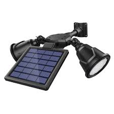 Dbf Solar Motion Sensor Light Outdoor Lumens Weatherproof Dual Head Solar Spotlight Wireless Security Solar Path Lights