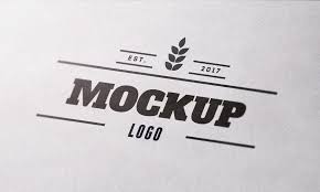 Download Close Up Textured Paper Logo Mockup