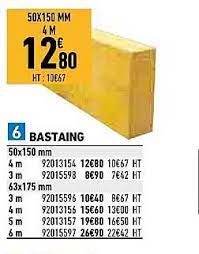 Bastaing 63x175 6m madrier leroy merlin 6m bastaing sapin epicea traite classe 2 section 63x175mm choix 2 publicsix from tse3.mm.bing.net bois de charpente brut : Offre Bastaing Chez Brico Cash