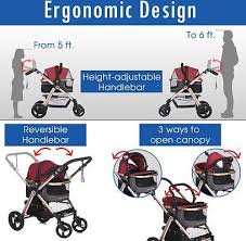 Hpz Pet Rover Luxury Carrier Car Seat Pet Stroller Purple Chewy Com In 2020 Pet Stroller Luxury Dog Dog Stroller