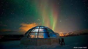 Constructed in 2013, the northern lights cabin is built in large pine timber and located well off the road to provide privacy so our guests can enjoy their getaway. Aurora Cabin Glass Igloo Northern Lights Village Saariselka Finland Glass Igloo Finland Glass Igloo Northern Lights Igloo