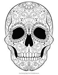 Make your own colored sugars and save yourself a lot of money over the holiday season. Sugar Skull Coloring Page Free Printable Pdf From Primarygames