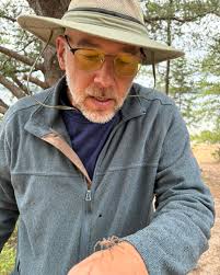 Stepped out of canoe and there it was a “striped fishing spider”. All 3”