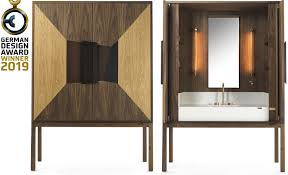 Each vanity is custom designed and built to fit the space and needs required by the homeowners. German Design Award Winner Dekauri Bathroom Vanity