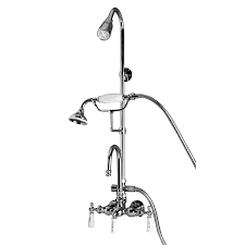 Shop Barclay Polished Chrome 3 Handle Bathtub And Shower Faucet With Single Function Showerhead At Lowes Com Clawfoot Tub Shower Faucet Acrylic Tub