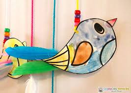 Bricolage Mobile Oiseaux Pour Enfant De Maternelle Mobile Oiseau Bricolage De Mobile Oiseaux