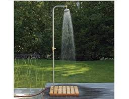 Outdoor Showers Hardware Alvin Outdoor Stainless Steel Shower Panel With Bamboo Tray Hardscaping Outdoor Garden Shower Outdoor Shower Diy Outdoor Solar Shower