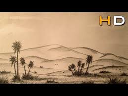 How To Draw A Desert Landscape With Pencil Step By Step Timelapse Youtube Desert Landscaping Desert Drawing Landscape Pencil Drawings