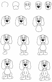 40 simple dog drawing to follow and practice dog drawing animal drawings cartoon drawings