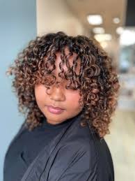 Curly hair transformations and color services