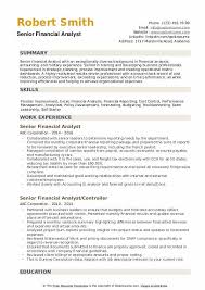 Senior Financial Analyst Resume Samples Qwikresume