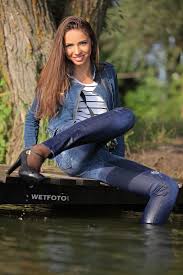W322 eileen and leila ripping their jeans during a bath. Wet In Mud Overalls Levis Jeans Wetlook At The Lake 4 13 00 Min Wetlook In The Lake Designed To Fit With Your Overall Style These Adjustable Denim