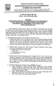Belum ada renaca keluar kumpulan soal ujian seleksi penerimaan calon pegawai. Pelaksanaan Seleksi Uji Kompetensi Dan Tes Wawancara Calon Tenaga Non Pns Formasi Tenaga Profesional Baitul Mal Kota Banda Aceh Tahun 2020 Badan Kepegawaian Dan Pengembangan Sumber Daya Manusia Kota Banda Aceh