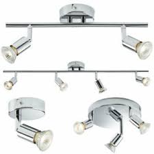 A standard fare in all homes, spotlight have. Led Gu10 Light Bar Ceiling Round Fitting Spotlight Kitchen Mains 1 2 3 4 Spots Ebay