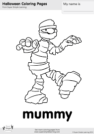 The halloween entertaining experts share a recipe for traditional haystack candy coated in white chocolate to resemble mummies. Mummy Coloring Page Super Simple