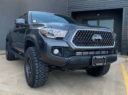 2016 2021 Toyota Tacoma 32 Lower Bumper Hidden Led Light Bar Kit Toyota Tacoma Led Light Bars Bar Lighting