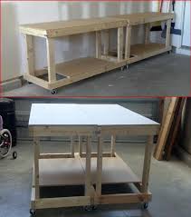 Mobile Work Bench Work Table Latches At The Ends And The Wheels Lock So It Wont Workbench Woodworking Work Table
