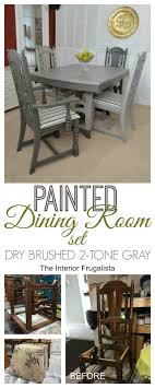 Great southwest furniture design, inc. Painted Dining Room Set Dry Brushed Two Tone Gray Interior Frugalista