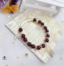 五行手鍊 夢狐 紅石瑠石 garnet 925純銀飾 kumiho beaded bracelets beaded jewelry