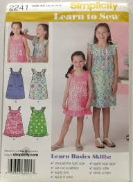 Simplicity Pattern 2241 Sizes 5 14 Easy Childs Girls Dress 2 Variations Uncut Simplici Girls Dress Sewing Patterns Girls Dresses Sewing Sewing Patterns Girls