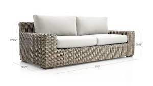 Abaco Outdoor Sofa With White Sunbrella Cushions Reviews Crate And Barrel Sunbrella Cushions Outdoor Sofa Adirondack Furniture