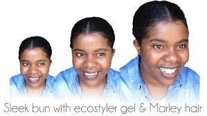 #easyhighbun #naturalhairbun #quickhighbun #type4highbun ♡watch me in 1080 hd | details below. Sleek Low Bun With Ecostyler Gel Marley Hair My Experience Natural Sisters South African Hair Blog