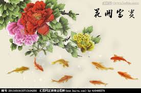 艺术玻璃写真花开富贵 stock images image art
