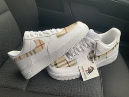 It is better to apply multiple thinner layers of paint than fewer thicker layers, so take your time. Custom Burberry 19 Air Force 1 Derivation Customs Custom Sneakers Swarovski Trainers