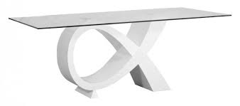 Plateau de table verre, l.120 x l.80 cm x ep.8 mm. Sciae Table Plateau Verre Electra 200x100cm Blanc Meubis