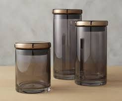 Canister sets make for wonderful home organization tools, and they can be used in any room of your house. Keep Your Food And Decor Fresh With These 13 Modern Jars And Canisters Glass Jars Glass Canisters Glass Storage