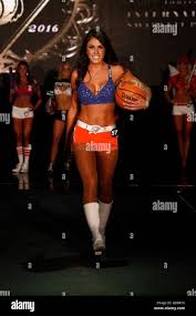 Las Vegas, NV, USA. 12th July, 2016. Haley Sirmans of Oklahoma City,  Oklahoma wearing an Oklahoma City Thunder Basketball costume in attendance  for Hooters 20th Annual International Swimsuit Pageant Preview, Rain  Nightclub