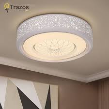 Modern Light Fixtures Ceiling Led Living Room Plafon Lamp Luminarias Para Sala De Jantar Delicate White Black Acrylic Shade In Ceiling Lights From Lights Lighting
